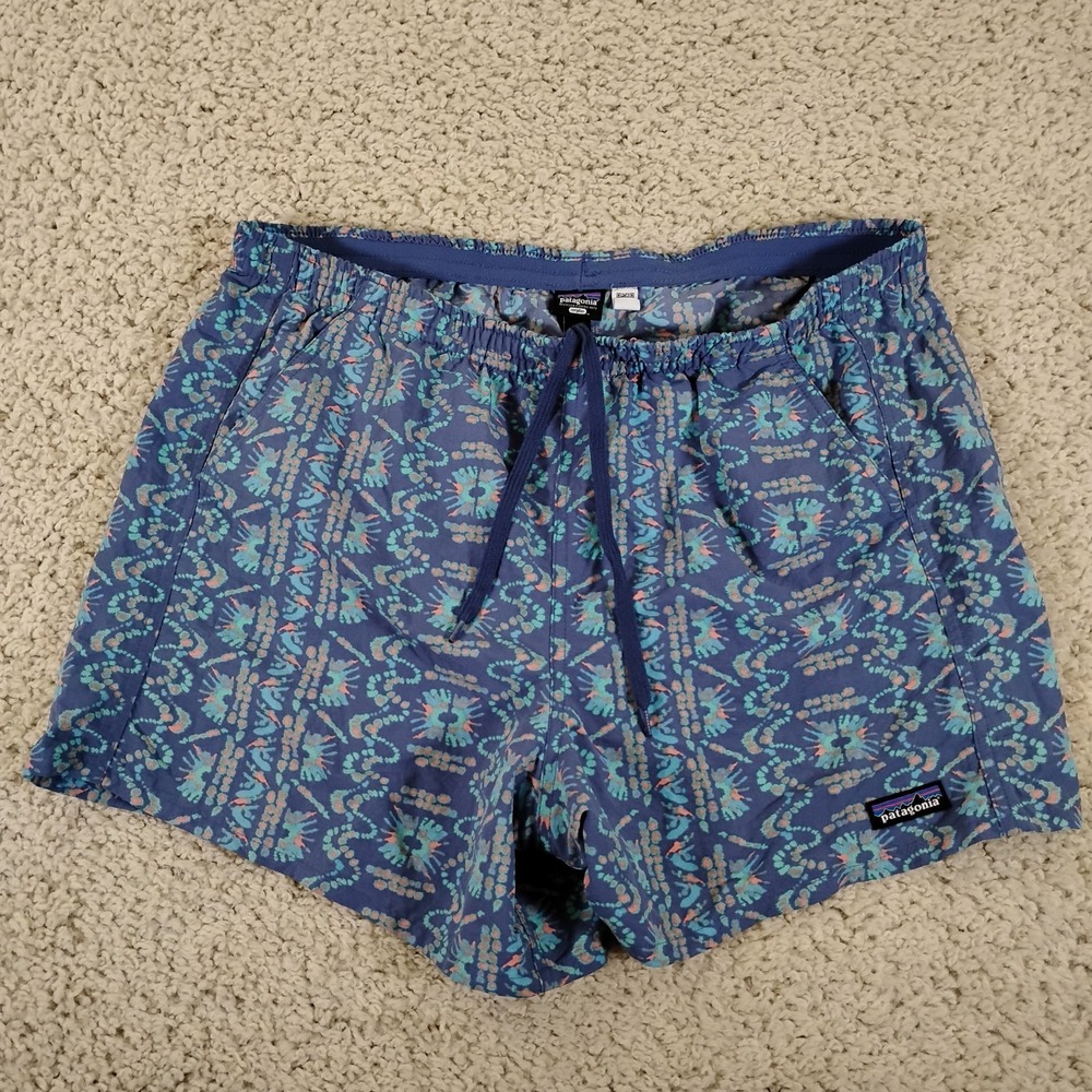 Patagonia Shorts Womens Large Aztec Baggies Tribal Drawstring Geometric Stretch